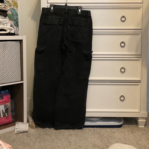 #0449 Black Jeans Size 27 Brans Levi - Picture 2 of 3